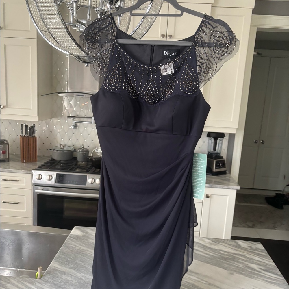 JCPenney Black Beaded Cap Sleeve Dress size 10 new with tags  New Year’s Eve